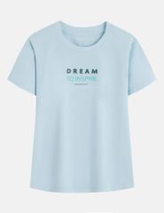 Áo T-shirt cổ tròn nữ hình in trước ngực