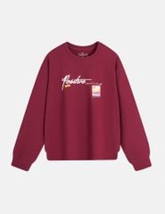 Áo thun nữ dài tay cổ tròn hình in trước ngực