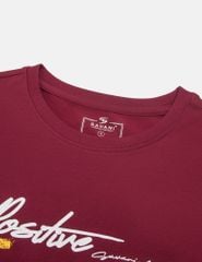 Áo thun nữ dài tay cổ tròn hình in trước ngực