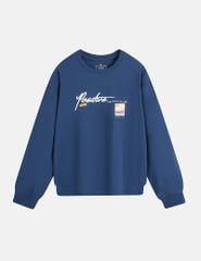 Áo thun nữ dài tay cổ tròn hình in trước ngực