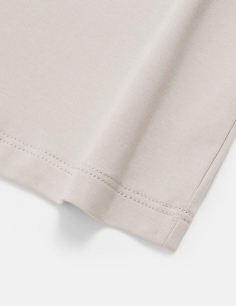 Áo thun dài tay cổ tròn nữ thêu logo