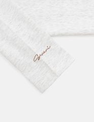 Áo thun dài tay cổ tròn nữ thêu logo