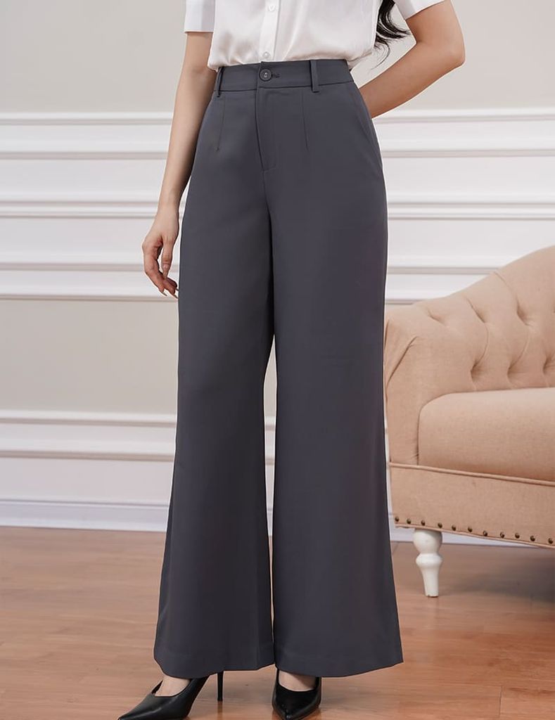 Quần âu nữ dáng rộng