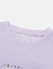 Áo T-shirt nữ ngắn tay cổ tròn hình in trước