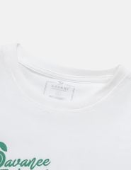 Áo thun nữ ngắn tay cổ tròn ngực in
