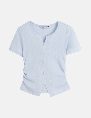 Áo thun ngắn tay nữ cổ tròn