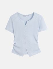 Áo thun ngắn tay nữ cổ tròn