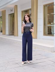 Quần jean nữ ông suông cuốn gấu