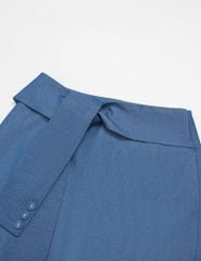 Chân váy jean nữ dáng dài vạt vắt dây chéo