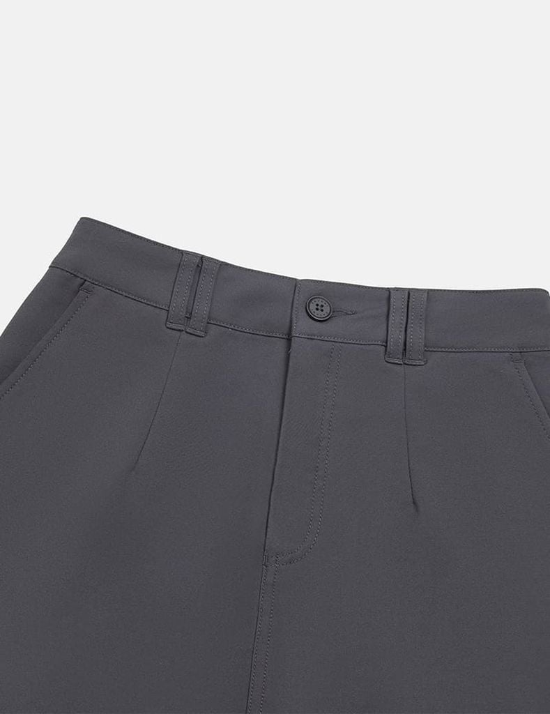 Chân váy khaki nữ dáng đứng xẻ sau