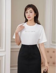 Chân váy khaki nữ dáng đứng xẻ sau