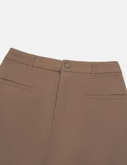 Chân váy khaki nữ dáng đứng xẻ sau