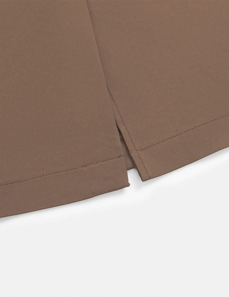 Chân váy khaki nữ dáng đứng xẻ sau