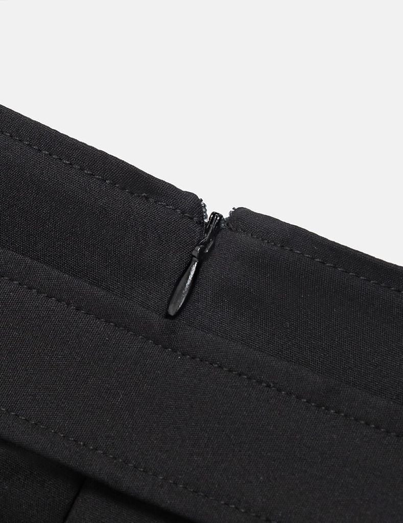 Chân váy khaki nữ dáng chữ A cạp cao gắn đai