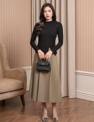 Chân váy nữ xếp ly dáng dài