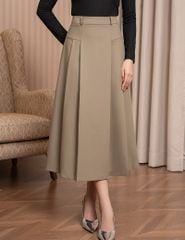 Chân váy nữ xếp ly dáng dài