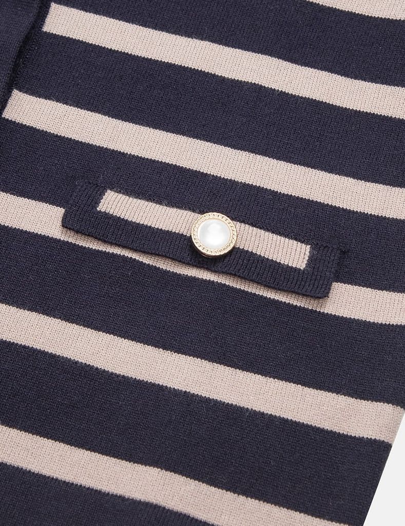 Áo khoác len nữ cổ tròn cài cúc