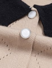 Áo khoác len nữ cổ bẻ