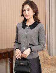 Áo khoác len nữ cổ bẻ