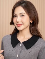 Áo khoác len nữ cổ bẻ