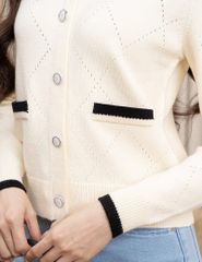 Áo khoác len nữ cổ bẻ