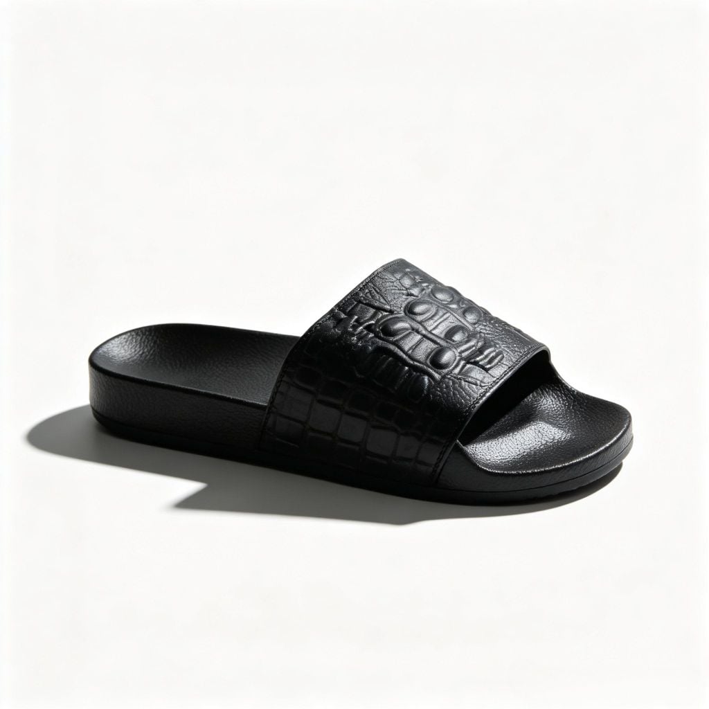  Dép Da Nam Nữ Quai Ngan M Masler-MT Da Vân Cá Sấu, Chất Liệu Đế Cao Cấp Chống Trượt Quai Da MT11 