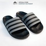  Dép quai ngang nam nữ Unisex Slipper M Masler-MT 3 sọc màu xám với lớp đế êm chân và chống trơn trượt XT1 