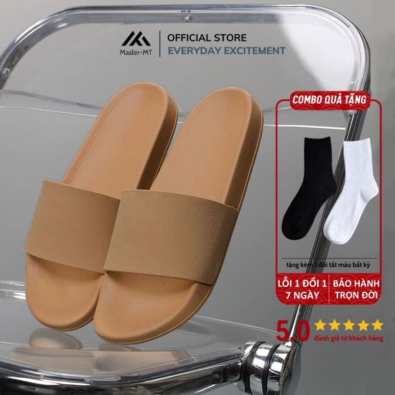  Dép đúc nam nữ Basic Unisex Slipper M Masler-MT đúc nguyên khối với chất liệu IP siêu bền và nhẹ chân TRO3 