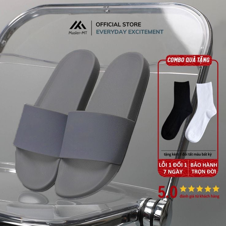  Dép đúc nam nữ Basic Unisex Slipper M Masler-MT đúc nguyên khối với chất liệu IP siêu bền và nhẹ chân TRO3 