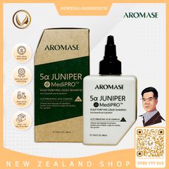 Dầu gội dạng lỏng làm sạch da đầu chuyên sâu AROMASE 5α Juniper MediPRO Scalp Purifying Liquid Shampoo 80ml