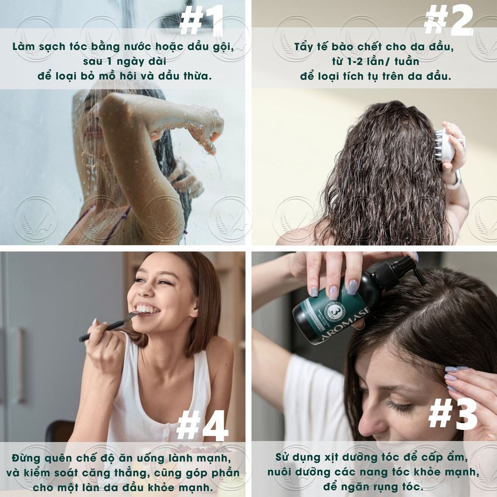 Xịt dưỡng tóc, chăm sóc da đầu khô bằng Thảo Dược AROMASE Herbal Scalp Care Spray 40ml