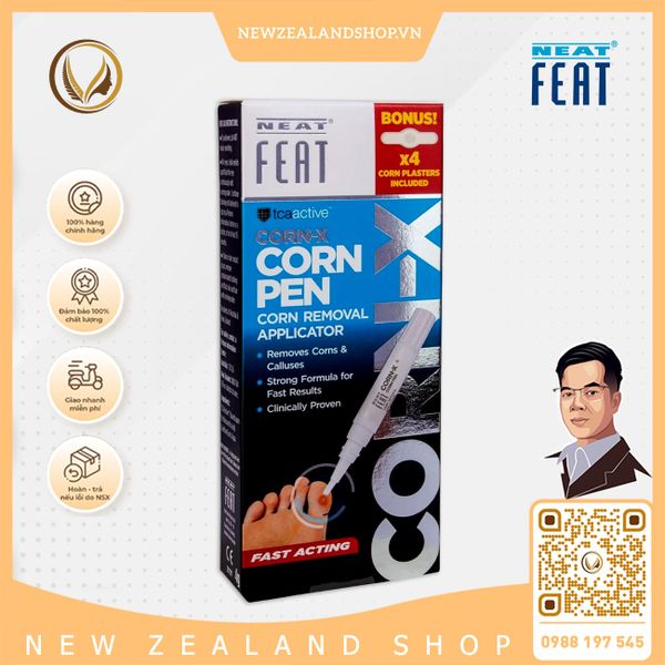 Bút điều trị vết chai chân, chai sần và vết sẹo Neat Feat Corn-X Corn Pen 1 bút