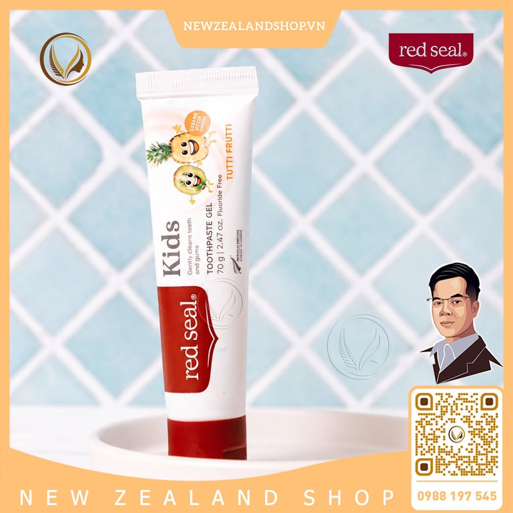 Kem đánh răng hữu cơ cho bé hương trái cây Red Seal Kids Toothpaste Gel Tutti Frutti 70g
