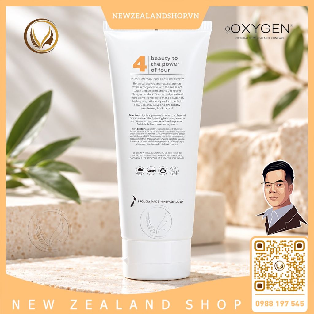 Mặt nạ mật ong manuka và hoa bia cho mọi loại da OXYGEN Purifying Honey Masque 100ml