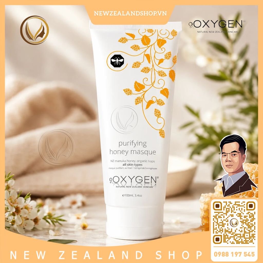 Mặt nạ mật ong manuka và hoa bia cho mọi loại da OXYGEN Purifying Honey Masque 100ml