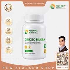 Viên uống bổ não, tăng cường trí nhớ Aotearoa Vitality Ginkgo Biloba 100 viên