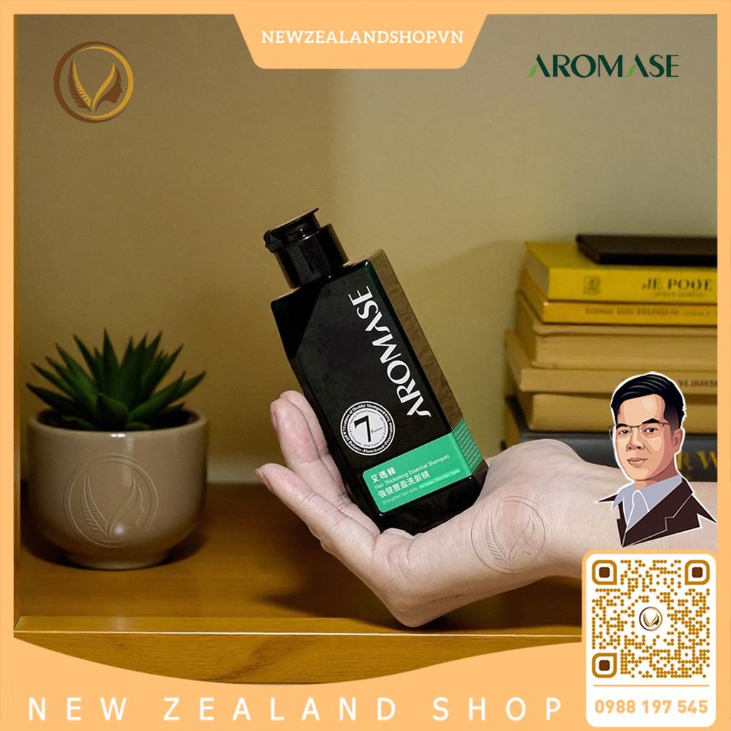 Dầu gội làm dày tóc dành cho tóc mỏng, ngăn rụng và giúp mọc tóc AROMASE Hair Volumizing Shampoo 400ml