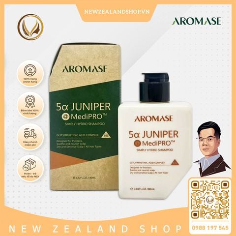 Dầu gội trị viêm ngứa cho da đầu khô và tổn thương AROMASE MediPRO Simply Hydro Shampoo 80ml