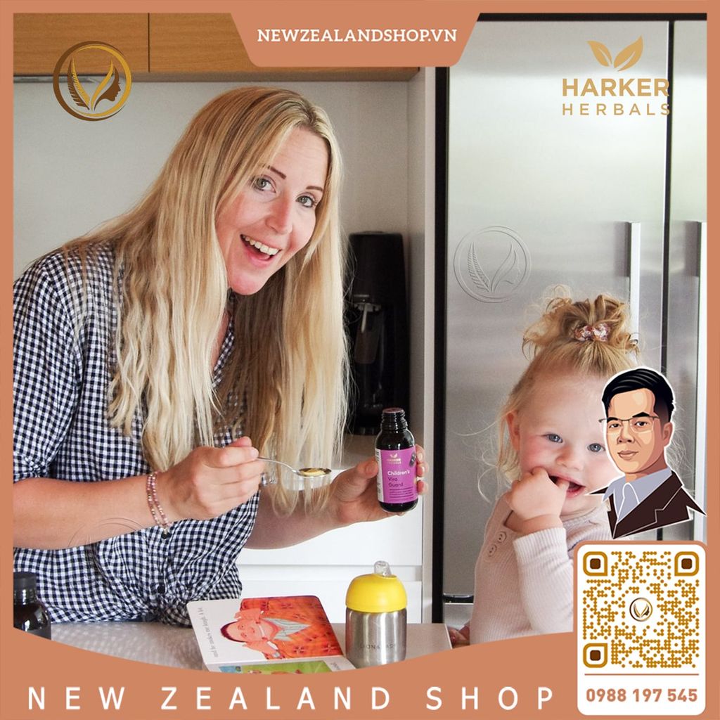 Siro tăng sức đề kháng & giảm ốm vặt cho bé Harker Herbals Children’s Vira Guard 100ml