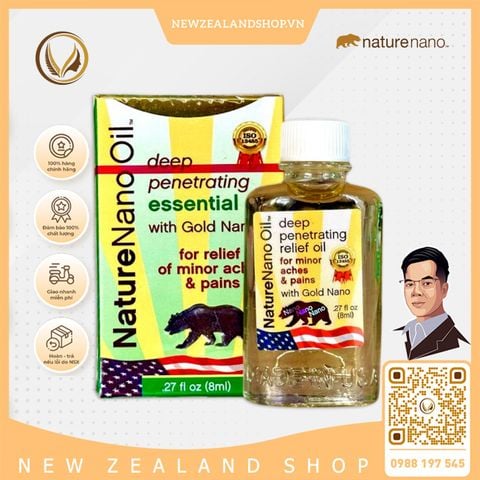 Dầu gió thiên nhiên hiệu con gấu Nature Nano Oil 8ml