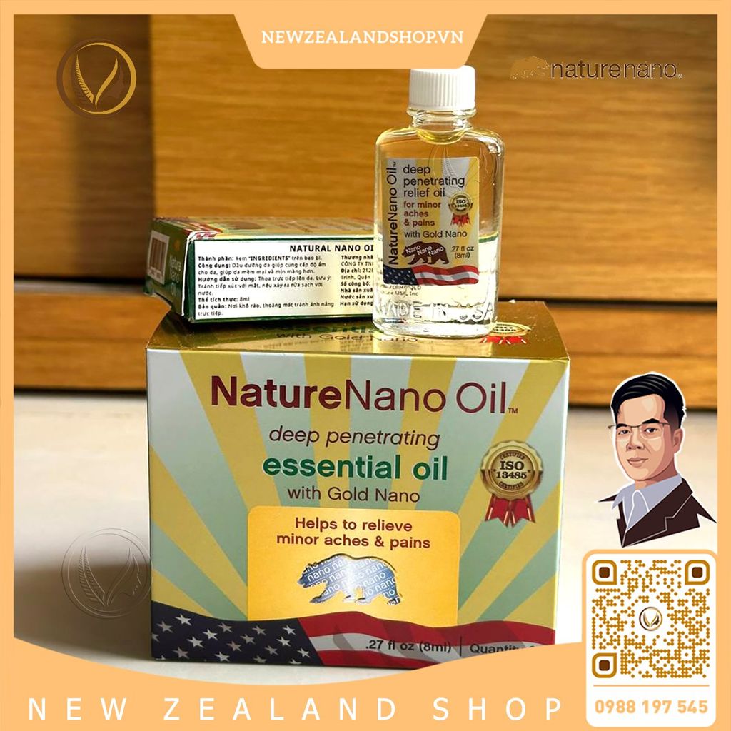 Dầu gió thiên nhiên hiệu con gấu Nature Nano Oil 8ml