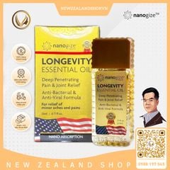 Dầu gió vàng con lăn Trường Thọ Nanogize Longevity Essential Oil 21ml