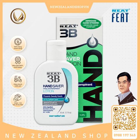 Kem dưỡng da tay giúp giảm mồ hôi tay Neat Feat Neat 3B Hand Saver Lotion 50ml