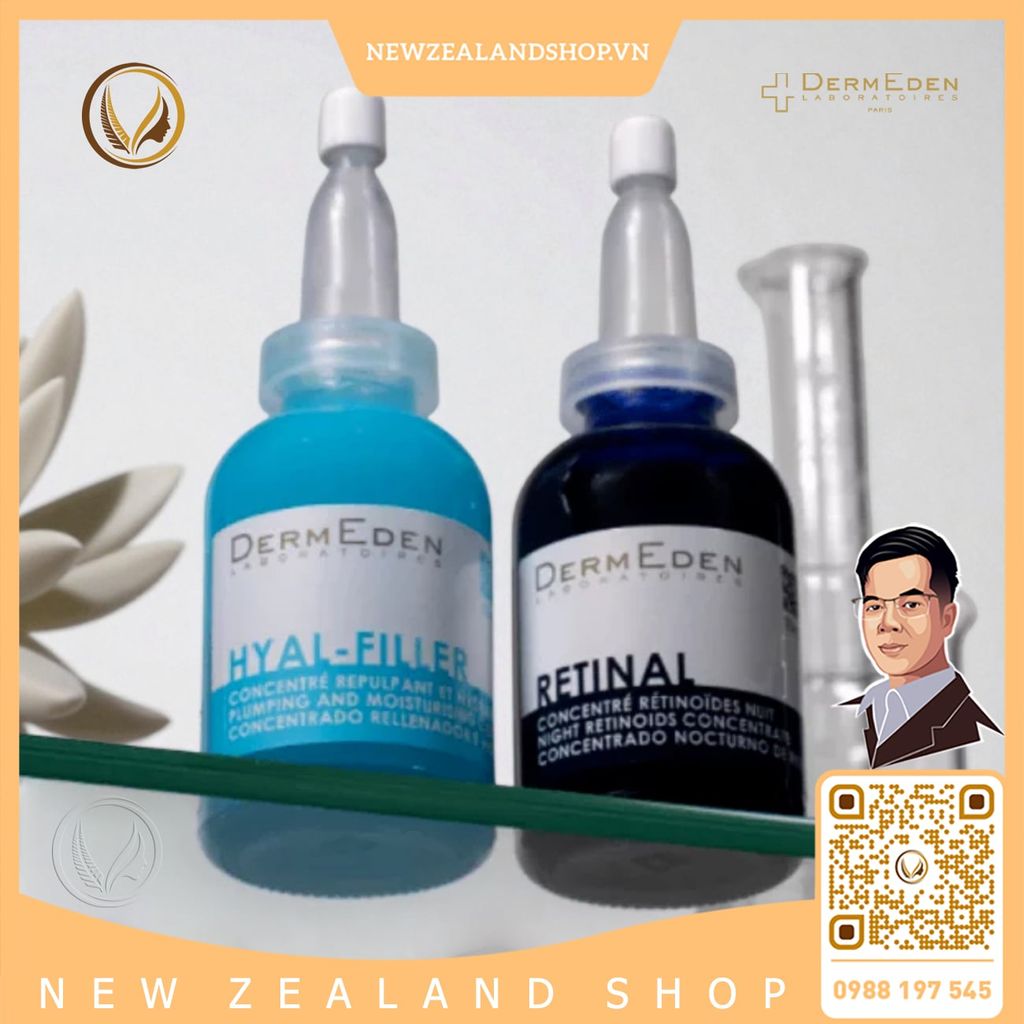 Tinh chất trẻ hoá da, giảm nếp nhăn DermEden Retinal Night Retinoids Concentrate 6% 30ml