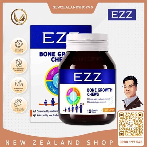 Viên nhai canxi tăng chiều cao và phát triển xương EZZ Bone Growth Chews 120 viên