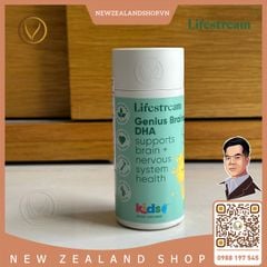 Viên uống bổ não, tăng cường trí nhớ tập trung cho trẻ em Lifestream Genius Brains DHA Kids 30 viên