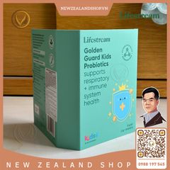 Bột men vi sinh tăng miễn dịch và hô hấp cho trẻ em Lifestream Golden Guard Kids Probiotics 15 gói