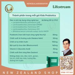 Bột men vi sinh tăng miễn dịch và hô hấp cho trẻ em Lifestream Golden Guard Kids Probiotics 15 gói