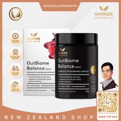 Bột cân bằng hệ vi sinh đường ruột 3 trong 1 Harker Herbals GutBiome Balance 130g