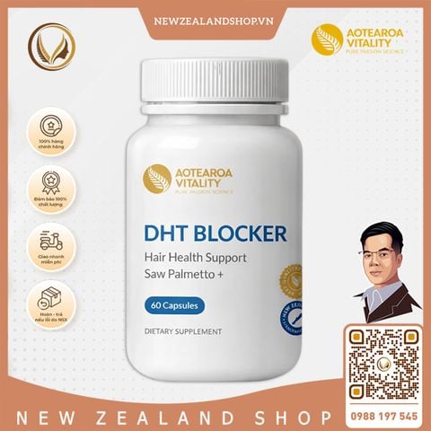 Viên uống kích thích mọc tóc nhanh, ngăn rụng tóc Aotearoa Vitality DHT Blocker 60 viên